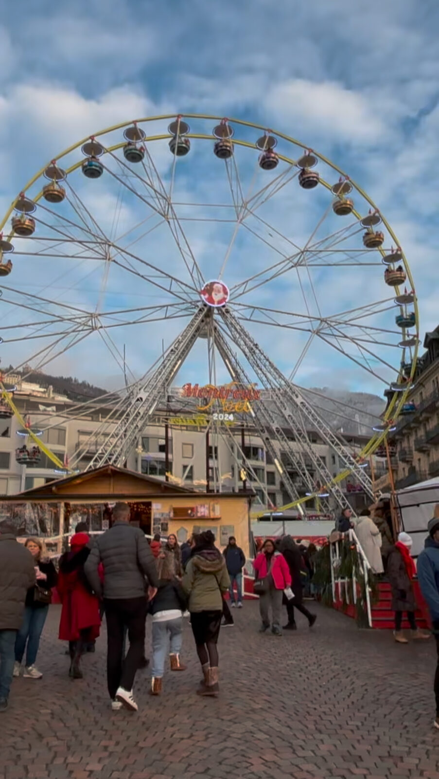 The Ferris wheel at the Montreux Christmas market