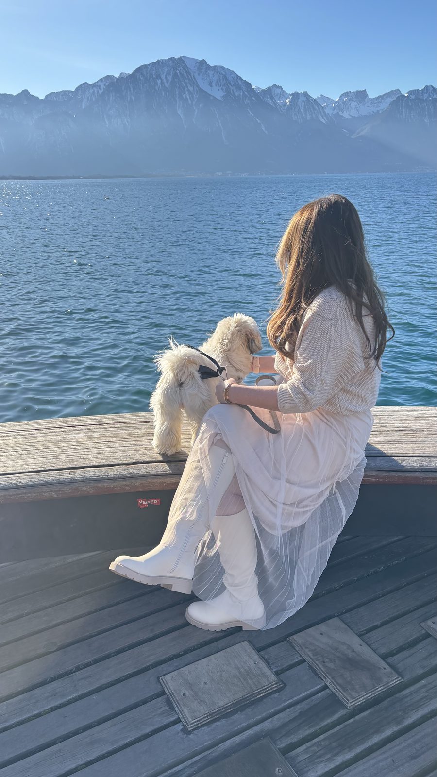 Christmas Day on Lake Geneva with Daisy