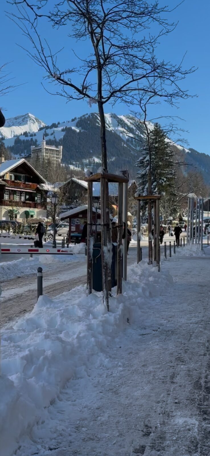 Gstaad village under snow