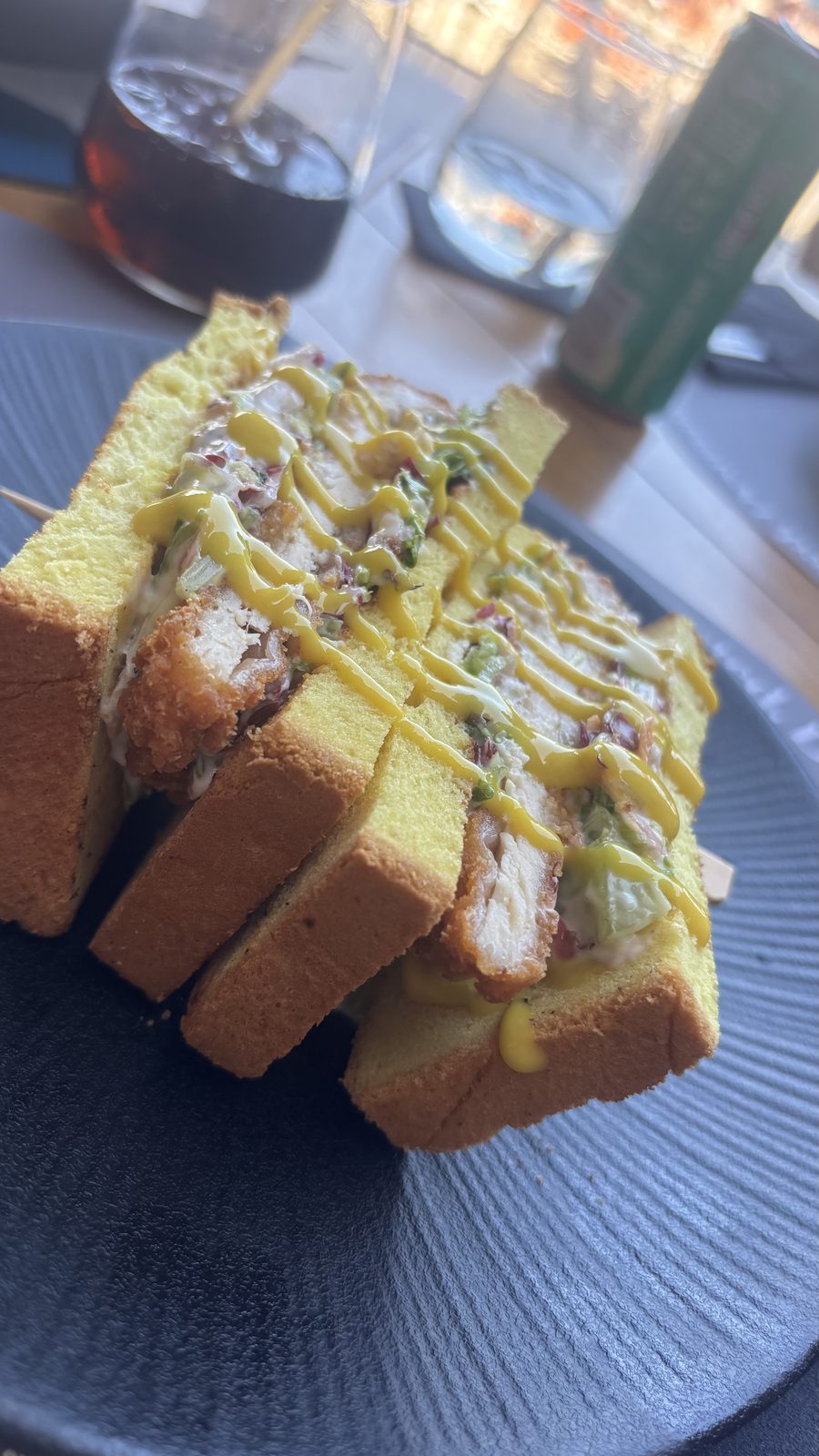 The Meze chicken sandwich, book it early