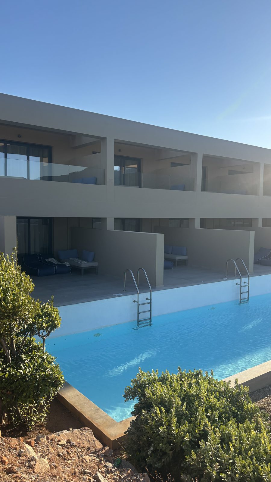 The new suites with their swim-up pools