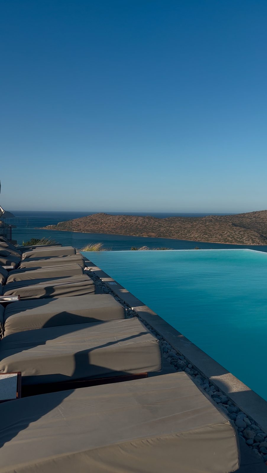 Rooftop loungers, proper thick mattresses